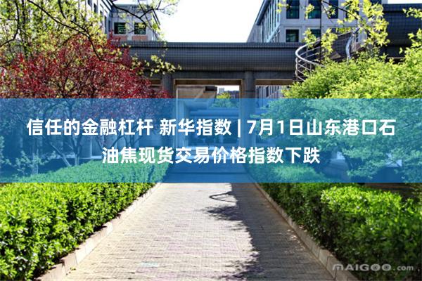 信任的金融杠杆 新华指数 | 7月1日山东港口石油焦现货交易价格指数下跌