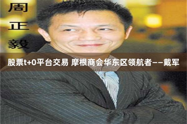 股票t+0平台交易 摩根商会华东区领航者——戴军