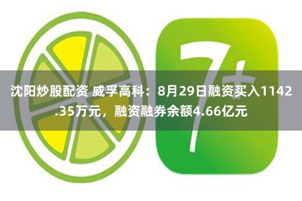 沈阳炒股配资 威孚高科：8月29日融资买入1142.35万元，融资融券余额4.66亿元