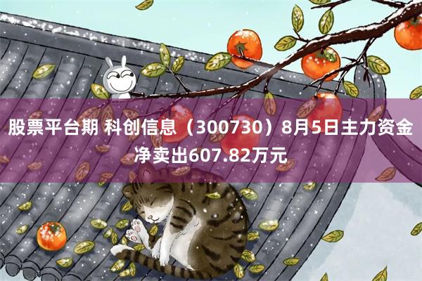 股票平台期 科创信息（300730）8月5日主力资金净卖出607.82万元